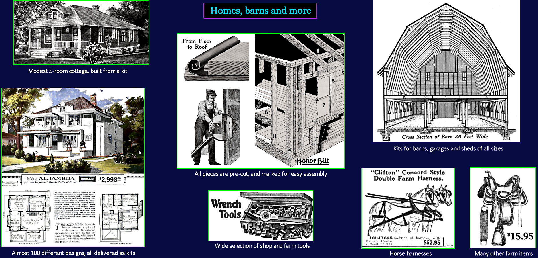 Sears home kits and barn kits, 1920s